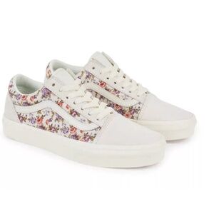 NEW Women’s Vans 6.5 White Suede Vintage Floral Marshmallow Shoes Lace Up